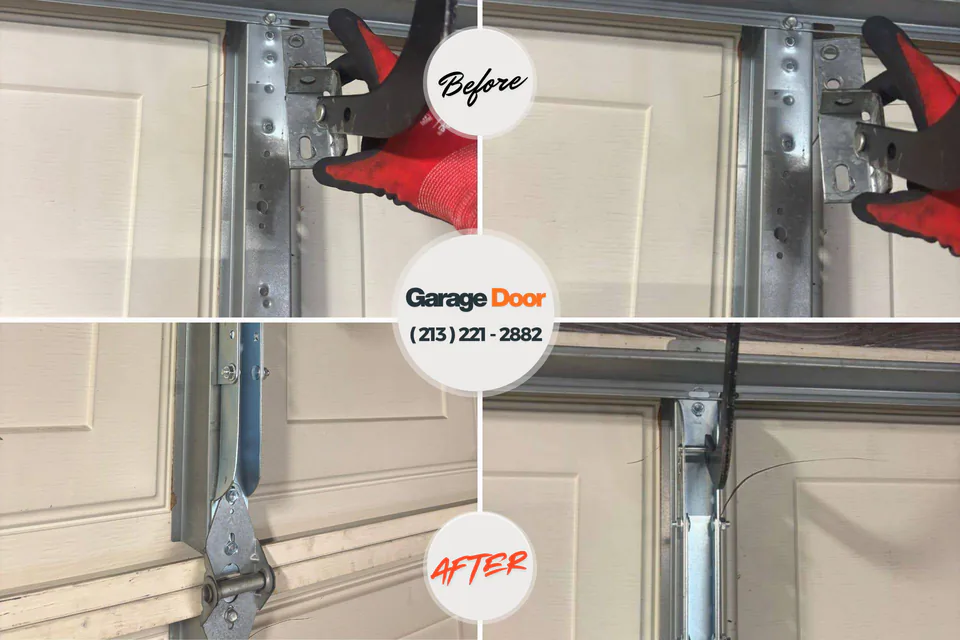 Before and after: garage door repair Vandalia, MO